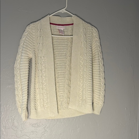 Tommy Bahama Cream Cable Knit Cardigan Sweater 68 - Picture 1 of 9